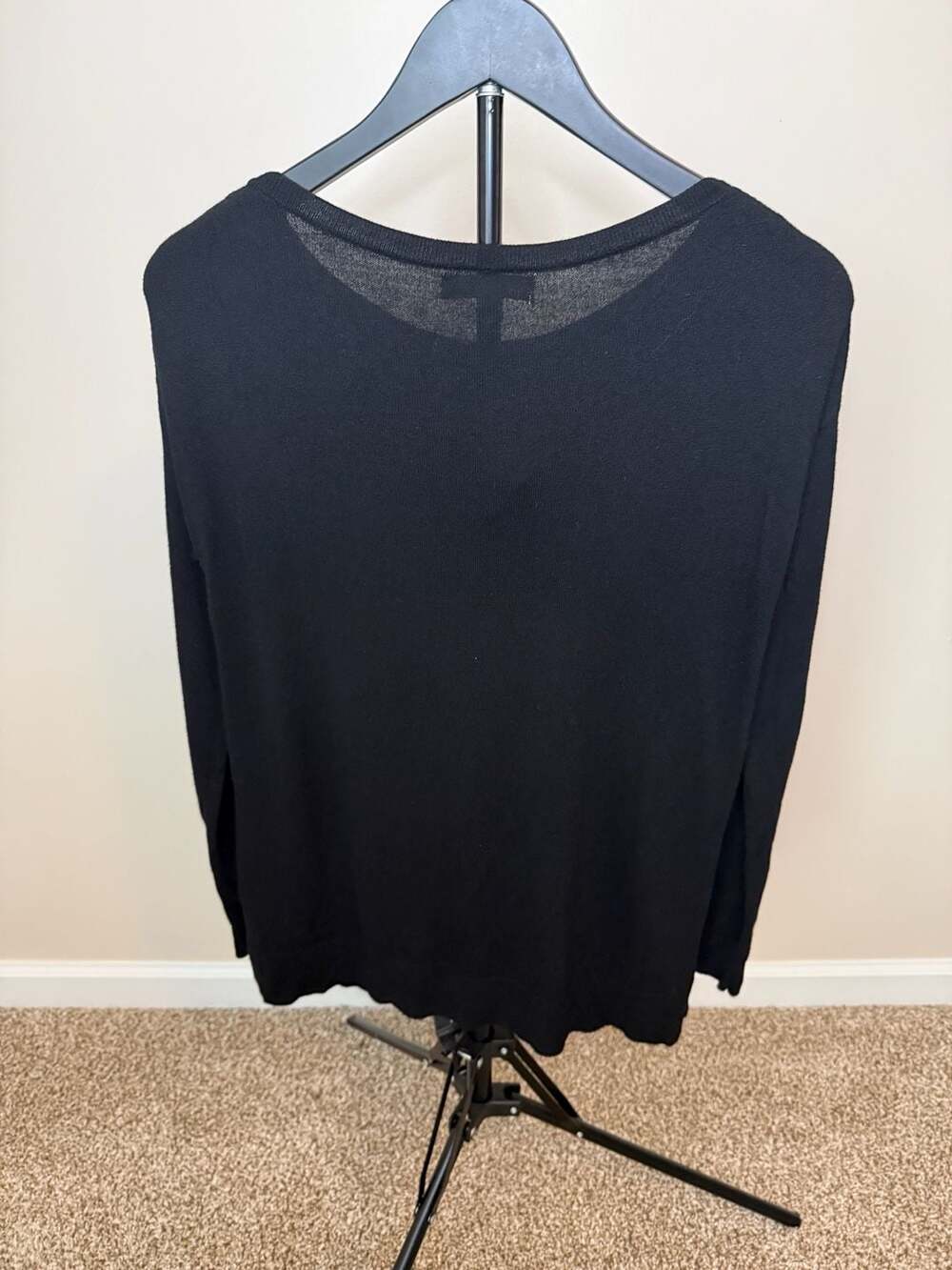 Banana Republic Black Side Zip Long Sleeve Sweater Size S - Picture 3 of 9